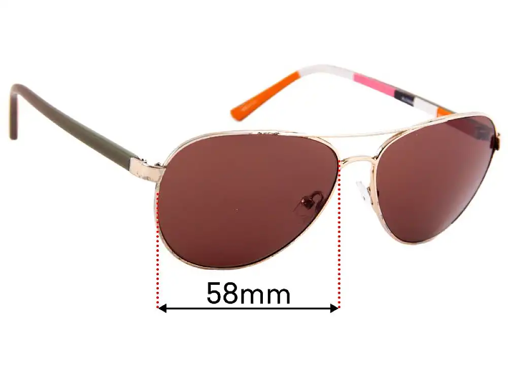Sunglass Fix Replacement Lenses for Kate Spade Blossom/O/S - 58mm Wide Sunglass Fix Replacement Lenses for Kate Spade Blossom/O/S - 58mm Wide