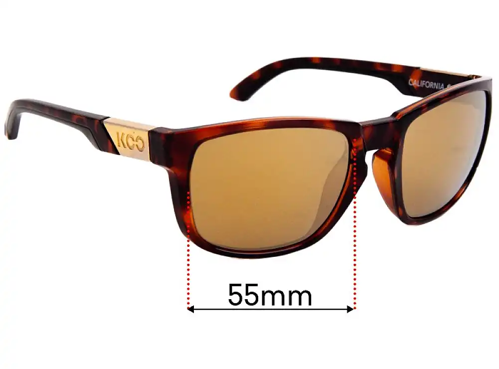 Sunglass Fix Replacement Lenses for KOO California - 55mm Wide Sunglass Fix Replacement Lenses for KOO California - 55mm Wide