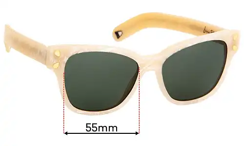 Sunglass Fix Replacement Lenses for Lucy Folk Diving For Gold - 55mm Wide Sunglass Fix Replacement Lenses for Lucy Folk Diving For Gold - 55mm Wide