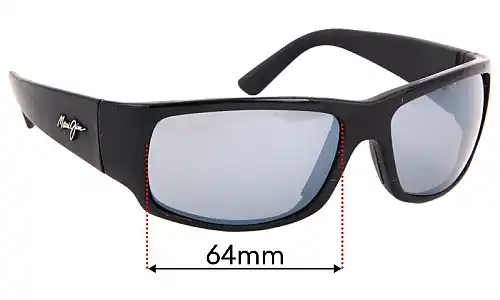 Sunglass Fix Replacement Lenses for Maui Jim MJ266 World Cup - 64mm Wide Maui Jim MJ266 World Cup Replacement Lenses 64mm wide