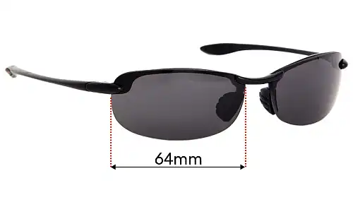Sunglass Fix Replacement Lenses for Maui Jim MJ405 Makaha - 64mm Wide Maui Jim MJ405 Makaha Replacement Lenses 64mm wide