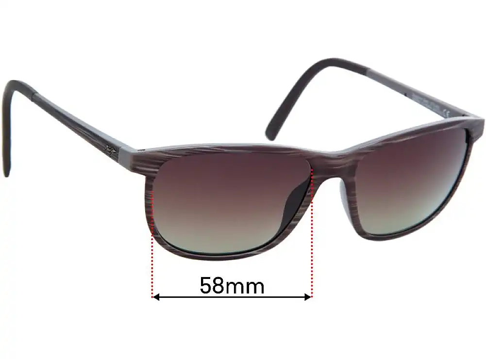 Sunglass Fix Replacement Lenses for Maui Jim MJ811 Dragon's Teeth (Lele Kawa) - 58mm Wide Sunglass Fix Replacement Lenses for Maui Jim MJ811 Dragon's Teeth (Lele Kawa) - 58mm Wide