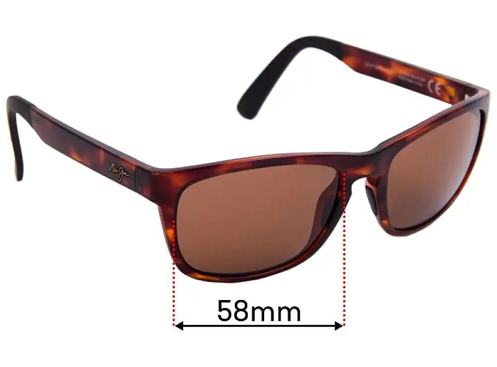 Sunglass Fix Replacement Lenses for Maui Jim MJ755 South Swell - 58mm Wide Sunglass Fix Replacement Lenses for Maui Jim MJ755 South Swell - 58mm Wide