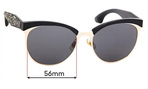 Sunglass Fix Replacement Lenses for Miu Miu SMU54Q - 56mm Wide Sunglass Fix Replacement Lenses for Miu Miu SMU54Q - 56mm Wide