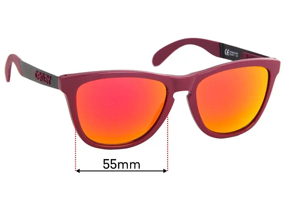 Sunglass Fix Replacement Lenses for Oakley Frogskins Mix OO9428 - 55mm Wide Sunglass Fix Replacement Lenses for Oakley Frogskins Mix OO9428 - 55mm Wide