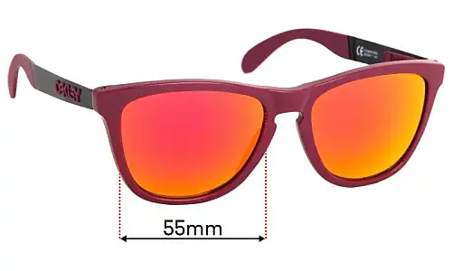 Sunglass Fix Replacement Lenses for Oakley Frogskins Mix OO9428 - 55mm Wide Oakley Frogskins Mix OO9428 Replacement Lenses 55mm wide