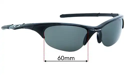 Sunglass Fix Replacement Lenses for Oakley Half Jacket - 60mm Wide Oakley Half Jacket Replacement Lenses 60mm wide