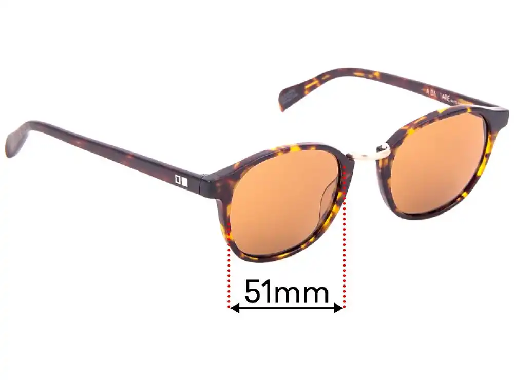 Sunglass Fix Replacement Lenses for Otis A Day Late - 51mm Wide Sunglass Fix Replacement Lenses for Otis A Day Late - 51mm Wide