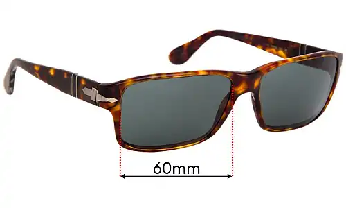 Sunglass Fix Replacement Lenses for Persol 2761-S - 60mm Wide Persol 2761-S Replacement Lenses 60mm wide