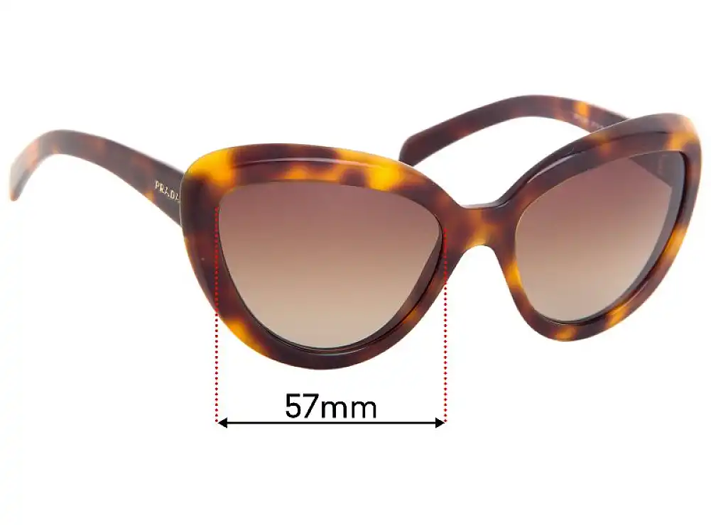 Sunglass Fix Replacement Lenses for Prada SPR08R - 57mm Wide Sunglass Fix Replacement Lenses for Prada SPR08R - 57mm Wide