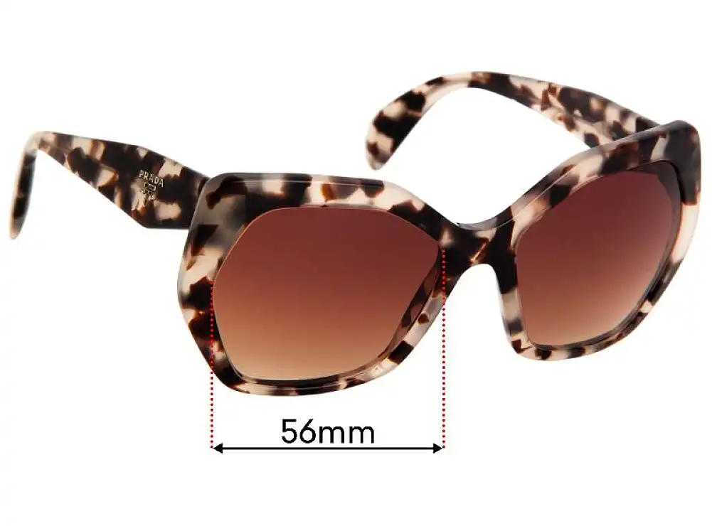 Sunglass Fix Replacement Lenses for Prada SPR16R - 56mm Wide Sunglass Fix Replacement Lenses for Prada SPR16R - 56mm Wide