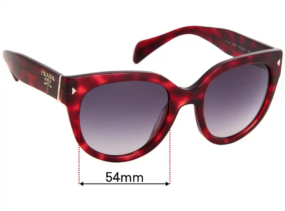 Sunglass Fix Replacement Lenses for Prada SPR17O - 54mm Wide Sunglass Fix Replacement Lenses for Prada SPR17O - 54mm Wide