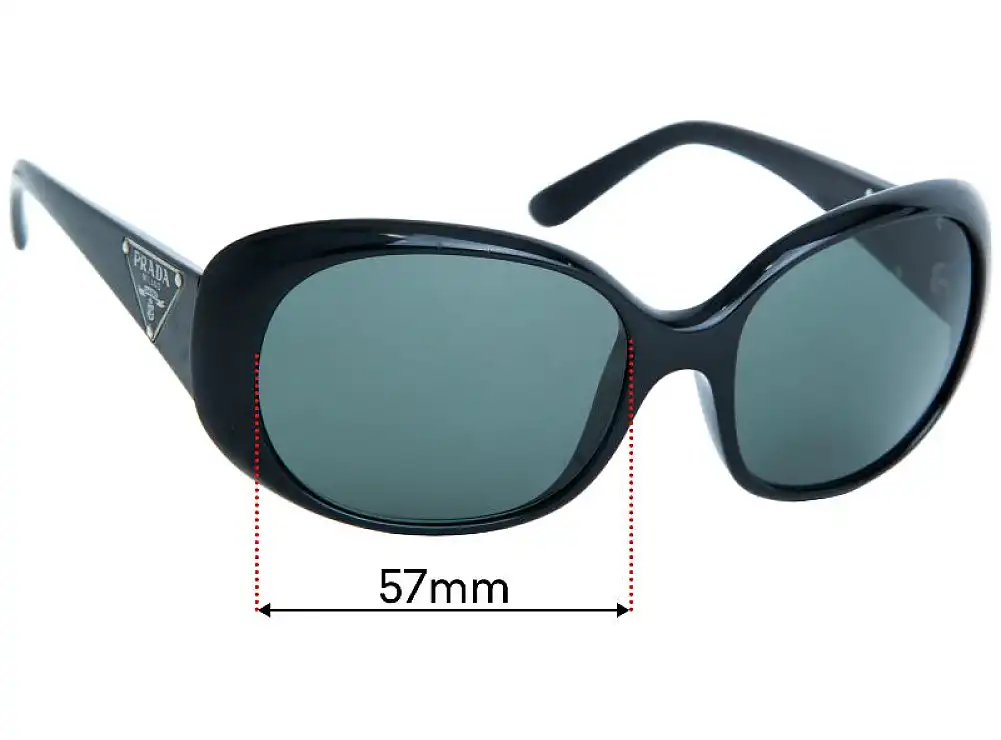 Sunglass Fix Replacement Lenses for Prada SPR27L - 57mm Wide Sunglass Fix Replacement Lenses for Prada SPR27L - 57mm Wide