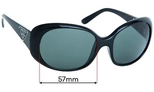 Sunglass Fix Replacement Lenses for Prada SPR27L - 57mm Wide Prada SPR27L Replacement Lenses 57mm wide