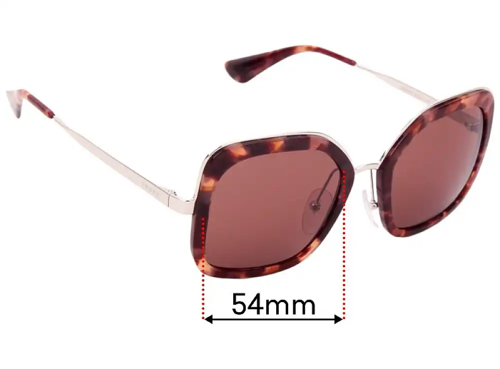 Sunglass Fix Replacement Lenses for Prada SPR57U & PR57US - 54mm Wide Sunglass Fix Replacement Lenses for Prada SPR57U & PR57US - 54mm Wide