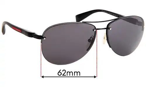 Sunglass Fix Replacement Lenses for Prada SPS56M & PS56MS - 62mm Wide Prada SPS56M & PS56MS Replacement Lenses 62mm wide