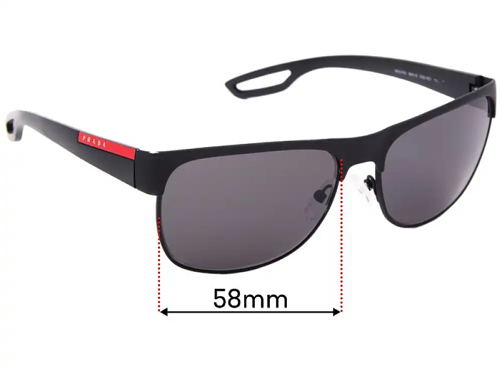Sunglass Fix Replacement Lenses for Prada SPS57Q & PS57QS - 58mm Wide Sunglass Fix Replacement Lenses for Prada SPS57Q & PS57QS - 58mm Wide