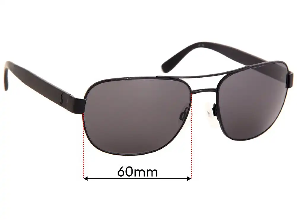 Sunglass Fix Replacement Lenses for Polo Polo PH 3101 - 60mm Wide Sunglass Fix Replacement Lenses for Polo Polo PH 3101 - 60mm Wide