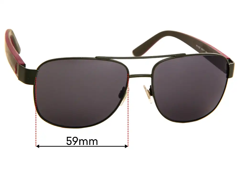 Sunglass Fix Replacement Lenses for Polo Polo PH 3122 - 59mm Wide Sunglass Fix Replacement Lenses for Polo Polo PH 3122 - 59mm Wide
