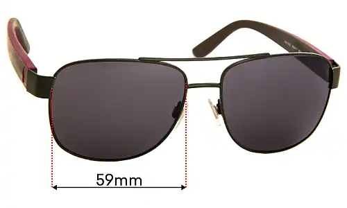 Sunglass Fix Replacement Lenses for Polo Polo PH 3122 - 59mm Wide Polo Polo PH 3122 Replacement Lenses 59mm wide
