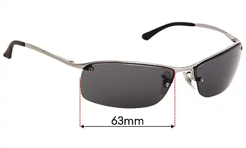 Sunglass Fix Replacement Lenses for Ray-Ban RB3183 Top Bar - 63mm Wide Ray-Ban RB3183 Top Bar Replacement Lenses 63mm wide
