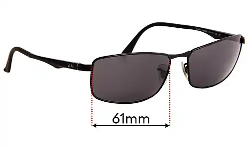 Sunglass Fix Replacement Lenses for Ray-Ban RB3498 - 61mm Wide Ray-Ban RB3498 Replacement Lenses 61mm wide
