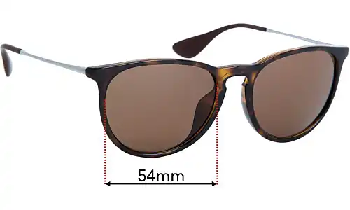 Sunglass Fix Replacement Lenses for Ray-Ban RB4171-F Erika (Low Bridge Fit) - 54mm Wide Ray-Ban RB4171-F Erika (Low Bridge Fit) Replacement Lenses 54mm wide