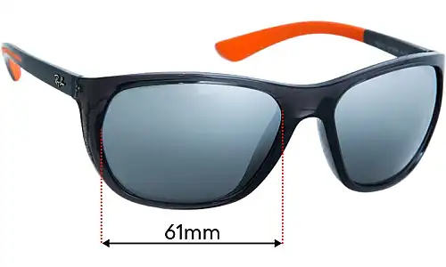 Sunglass Fix Replacement Lenses for Ray-Ban RB4307 - 61mm Wide Ray-Ban RB4307 Replacement Lenses 61mm wide