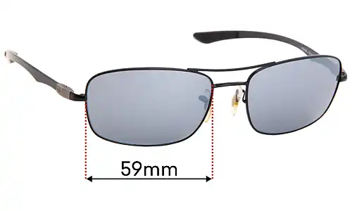 Sunglass Fix Replacement Lenses for Ray-Ban RB8309 Tech - 59mm Wide Ray-Ban RB8309 Tech Replacement Lenses 59mm wide