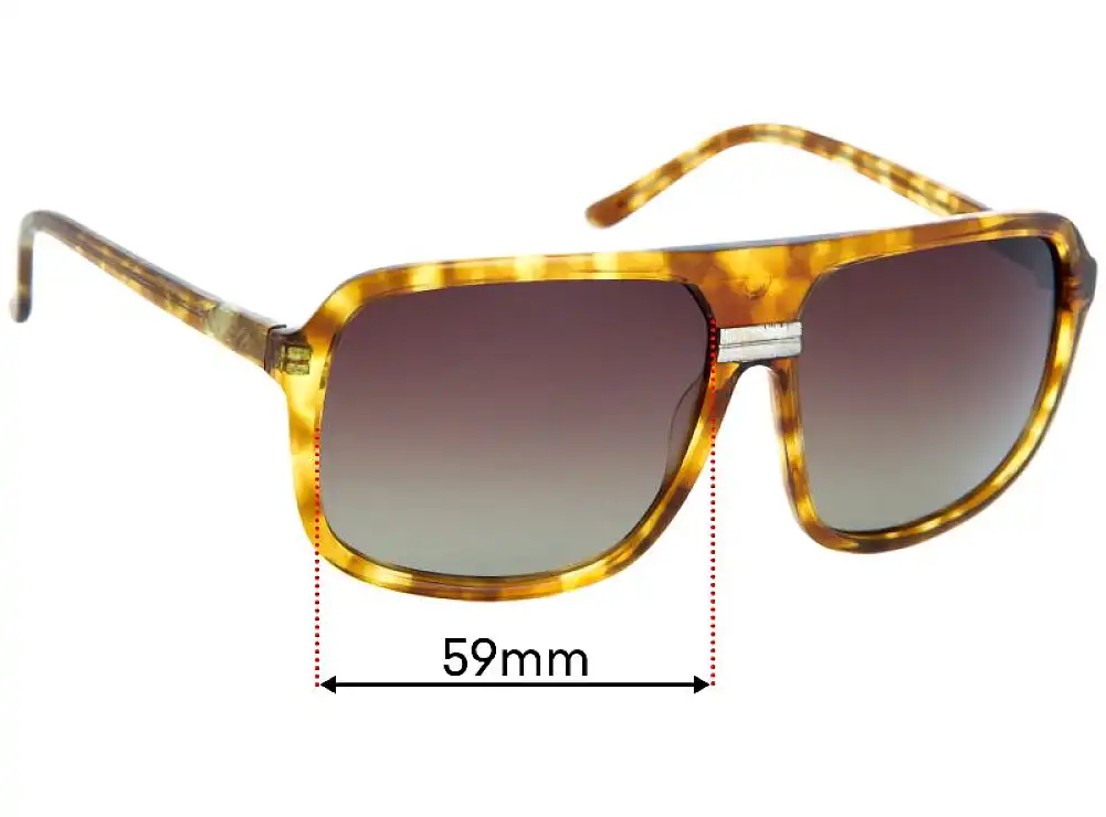 Sunglass Fix Replacement Lenses for Sabre Die Hippy - 59mm Wide Sunglass Fix Replacement Lenses for Sabre Die Hippy - 59mm Wide