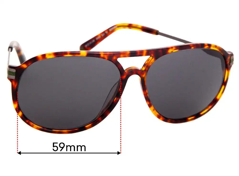 Sunglass Fix Replacement Lenses for Specsavers Klopp Sun Rx - 59mm Wide Sunglass Fix Replacement Lenses for Specsavers Klopp Sun Rx - 59mm Wide