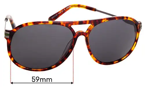 Sunglass Fix Replacement Lenses for Specsavers Klopp Sun Rx - 59mm Wide Sunglass Fix Replacement Lenses for Specsavers Klopp Sun Rx - 59mm Wide