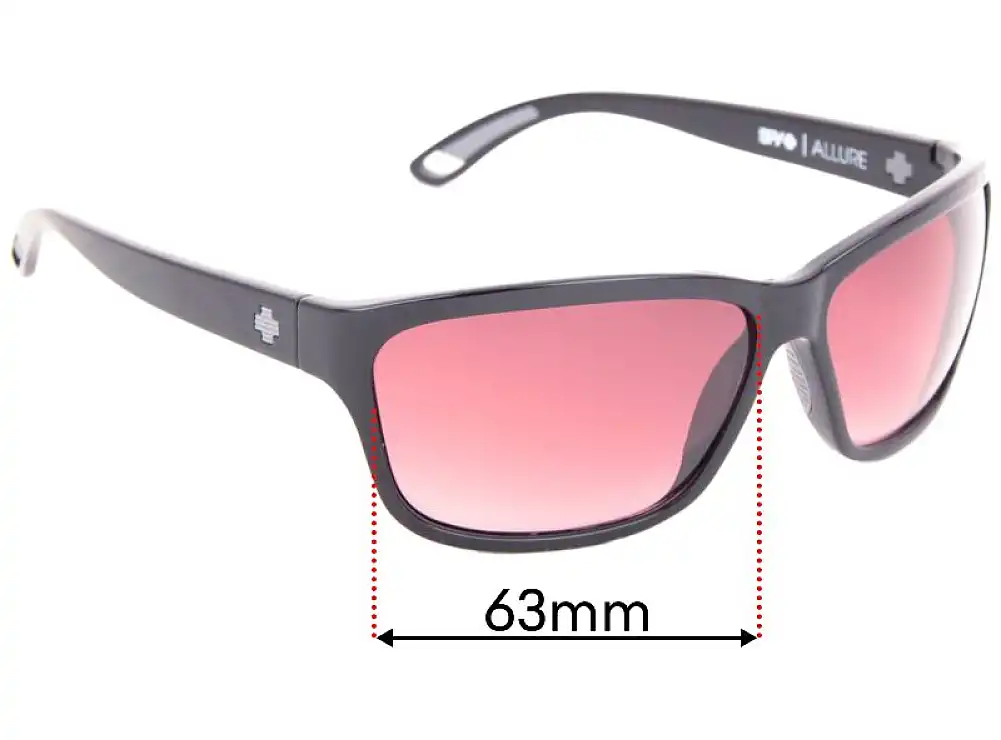 Sunglass Fix Replacement Lenses for Spy Optic Allure - 63mm Wide Sunglass Fix Replacement Lenses for Spy Optic Allure - 63mm Wide
