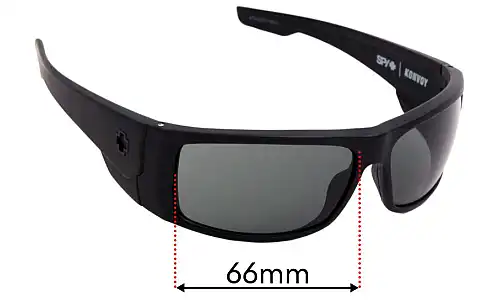 Sunglass Fix Replacement Lenses for Spy Optic Konvoy - 66mm Wide Spy Optic Konvoy Replacement Lenses 66mm wide