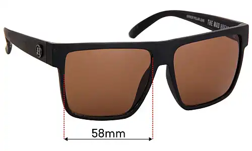 Sunglass Fix Replacement Lenses for The Mad Hueys Offshore - 58mm Wide Sunglass Fix Replacement Lenses for The Mad Hueys Offshore - 58mm Wide