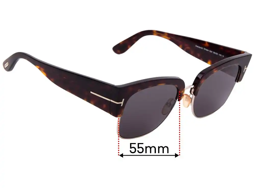 Sunglass Fix Replacement Lenses for Tom Ford Dakota TF554 - 55mm Wide Sunglass Fix Replacement Lenses for Tom Ford Dakota TF554 - 55mm Wide