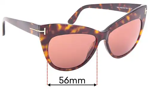 Sunglass Fix Replacement Lenses for Tom Ford Nika TF523 - 56mm Wide Tom Ford Nika TF523 Replacement Lenses 56mm wide
