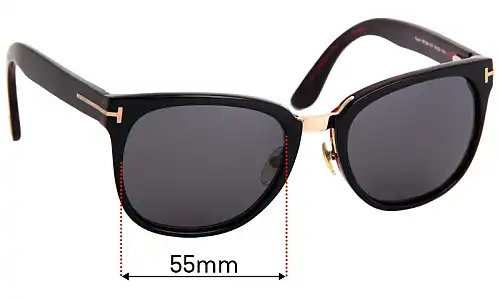 Sunglass Fix Replacement Lenses for Tom Ford Rock TF290 - 55mm Wide Tom Ford Rock TF290 Replacement Lenses 55mm wide