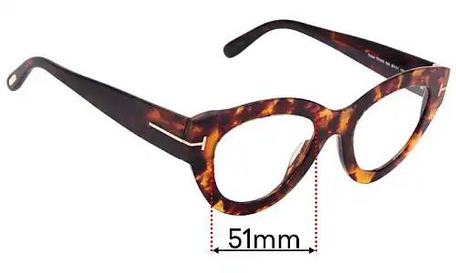 Sunglass Fix Replacement Lenses for Tom Ford Slater TF658 - 51mm Wide Tom Ford Slater TF658 Replacement Lenses 51mm wide