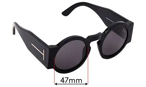 Sunglass Fix Replacement Lenses for Tom Ford Tatiana-02 TF603 - 47mm Wide Tom Ford Tatiana-02 TF603 Replacement Lenses 47mm wide