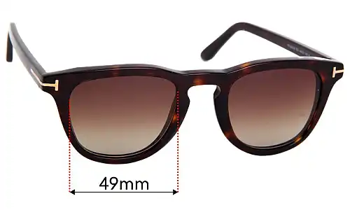 Sunglass Fix Replacement Lenses for Tom Ford TF5488-B - 49mm Wide Sunglass Fix Replacement Lenses for Tom Ford TF5488-B - 49mm Wide