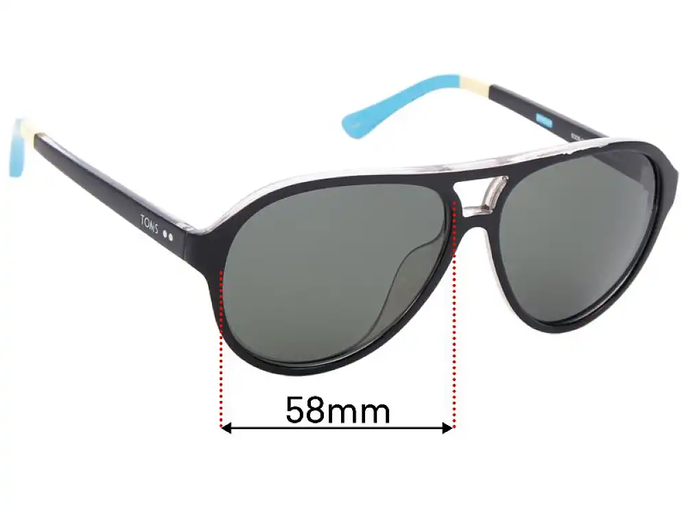 Sunglass Fix Replacement Lenses for Toms Marco S008 - 58mm Wide Sunglass Fix Replacement Lenses for Toms Marco S008 - 58mm Wide