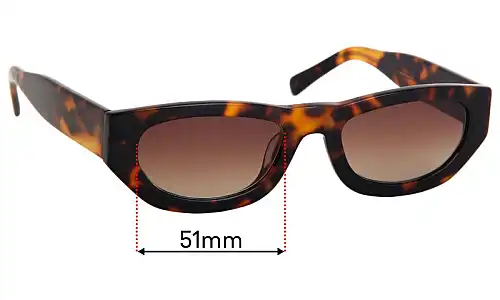 Sunglass Fix Replacement Lenses for Vehla Lotta VS186 - 51mm Wide Vehla Lotta VS186 Replacement Lenses 51mm wide
