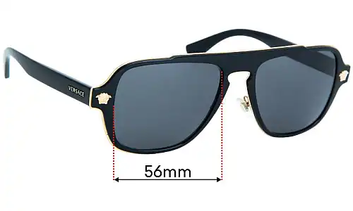 Sunglass Fix Replacement Lenses for Versace MOD 2199 - 56mm Wide Versace MOD 2199 Replacement Lenses 56mm wide