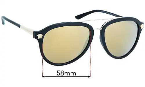 Versace MOD 4341 Replacement Lenses 58mm Sunglass Fix Replacement Lenses for Versace MOD 4341 - 58mm wide