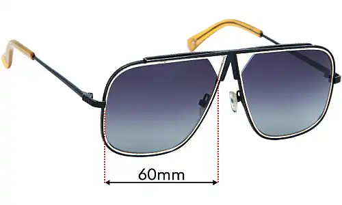 Sunglass Fix Replacement Lenses for Vieux Hustle - 60mm Wide Sunglass Fix Replacement Lenses for Vieux Hustle - 60mm Wide