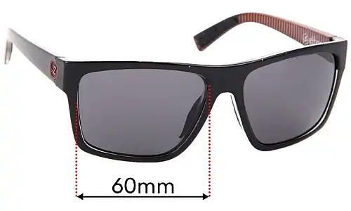Sunglass Fix Replacement Lenses for Von Zipper Dipstick - 60mm Wide Sunglass Fix Replacement Lenses for Von Zipper Dipstick - 60mm Wide