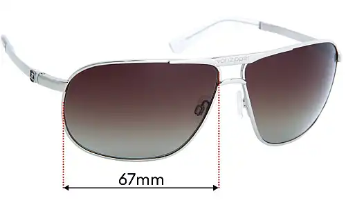 Sunglass Fix Replacement Lenses for Von Zipper Skitch - 67mm Wide Von Zipper Skitch Replacement Lenses 67mm wide
