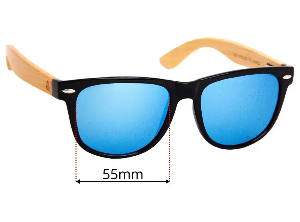 Sunglass Fix Replacement Lenses for Wudn WPB1203 - 55mm Wide Sunglass Fix Replacement Lenses for Wudn WPB1203 - 55mm Wide