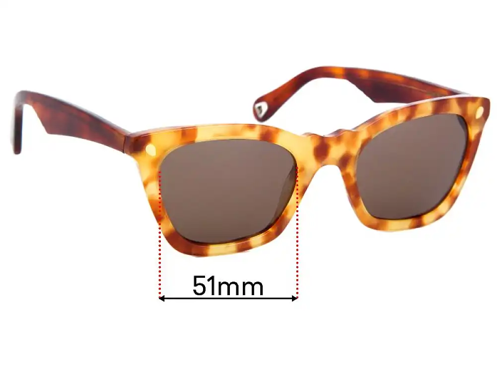 Sunglass Fix Replacement Lenses for Lucy Folk Journeyman - 51mm Wide Sunglass Fix Replacement Lenses for Lucy Folk Journeyman - 51mm Wide